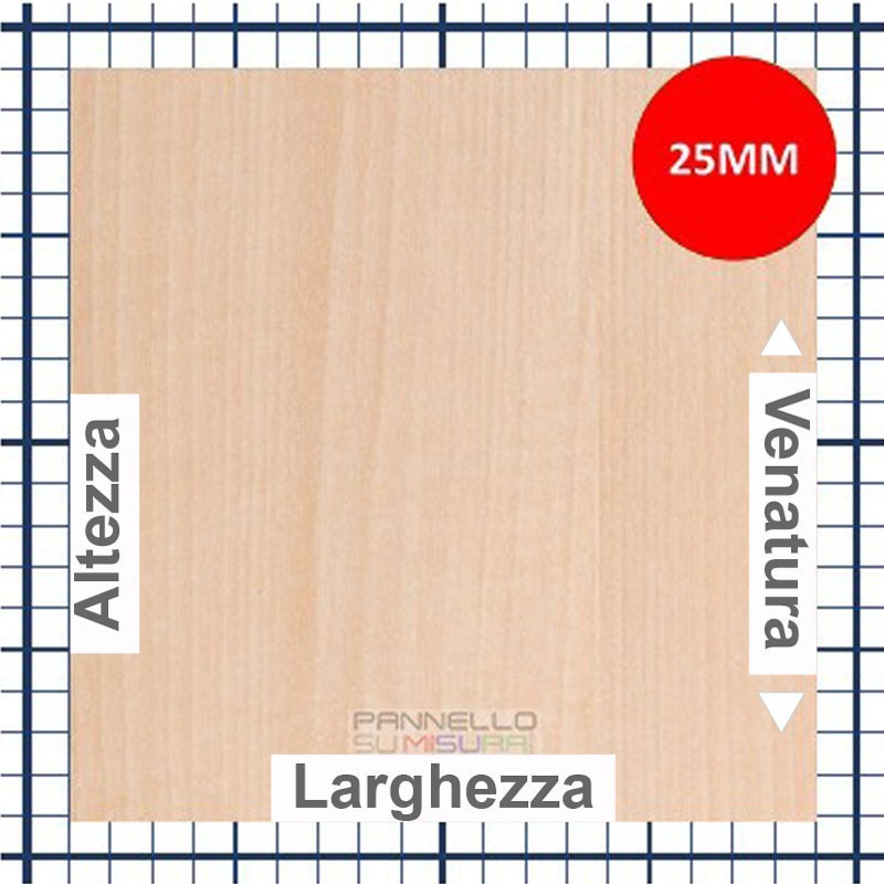 Pannello / Multistrato pioppo spessore : 25 mm / 30 cm / 150 cm